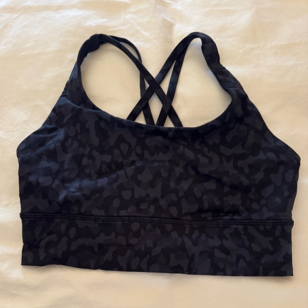 Lululemon Athletica Black Camo Sports Bra Size 6